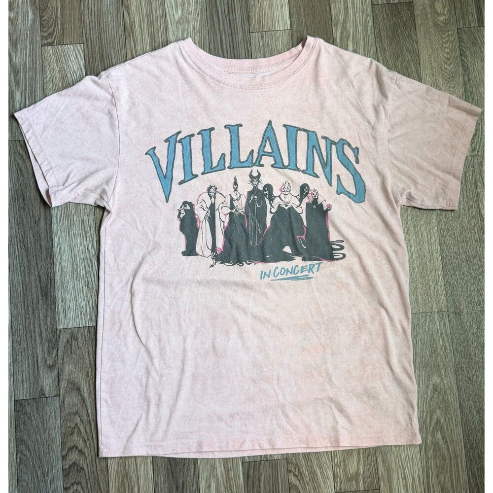 Disney Villains Shirt Womens XS Pink Badder Than Ever Concert Tour Double Sided